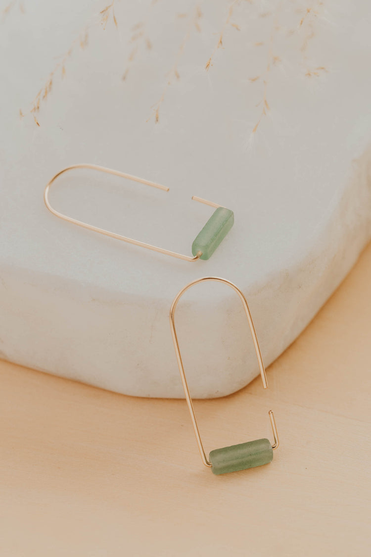 Seafoam Gemma Arch Threaders