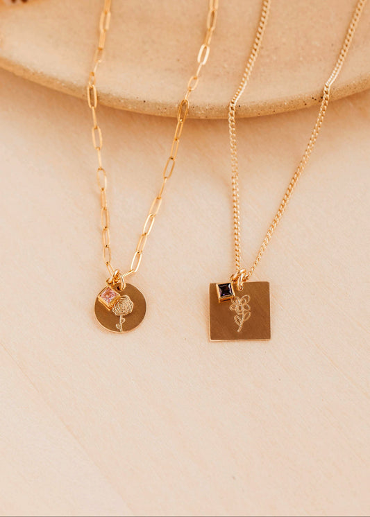 BYO Birth Flower Necklace