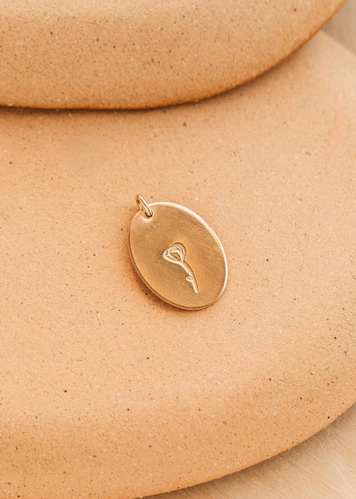 Birth Flower Oval Pendant