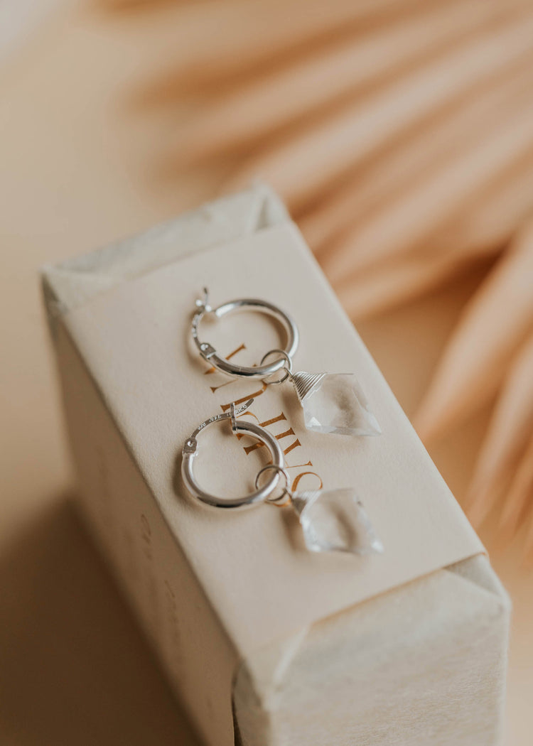 silver hoop charms