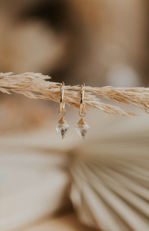 hanging hoop earring with charms