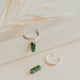 moss green african jade hoop charms