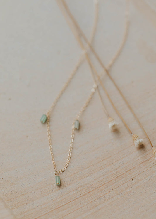 Seafoam Gemma Trio Necklace