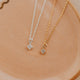 14K Gold Fill and Sterling Silver Grace Necklace by Hello Adorn - both metal options with CZ pendants