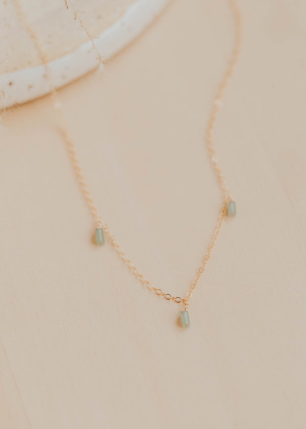 Seafoam Gemma Trio Necklace