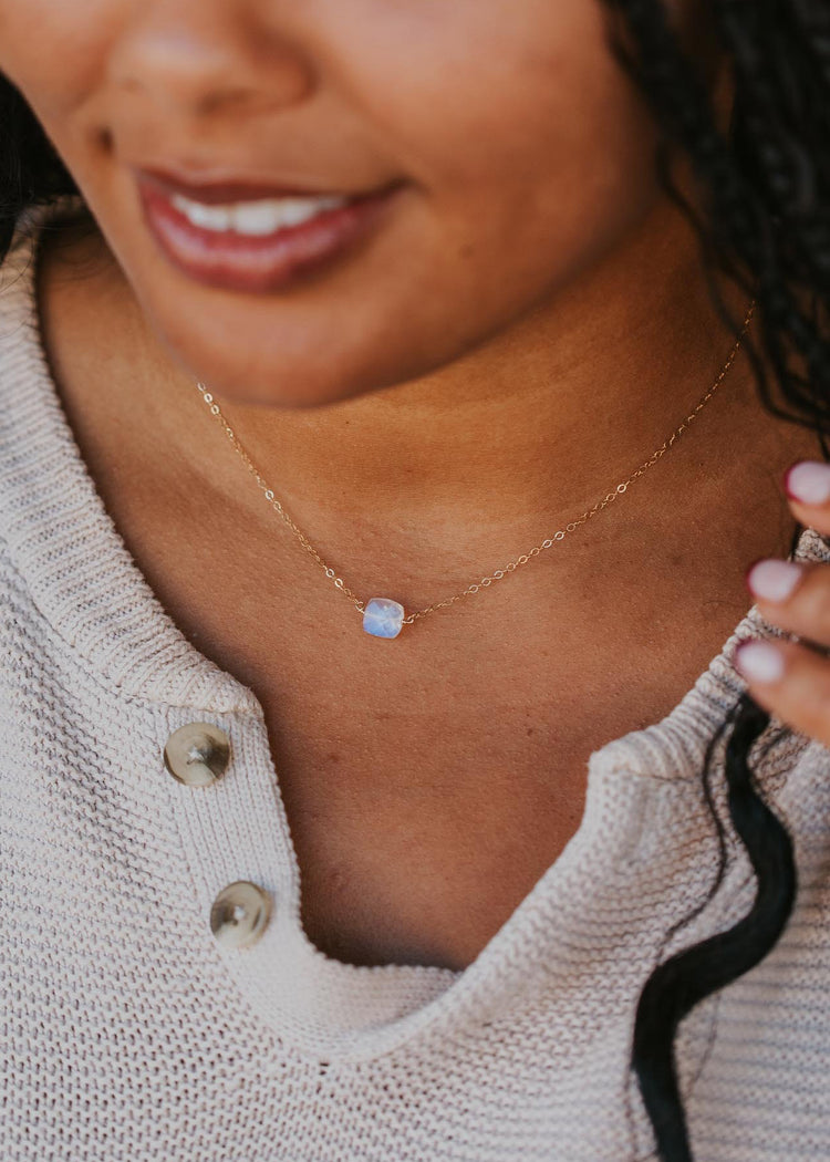 Moonstone Cushion Necklace