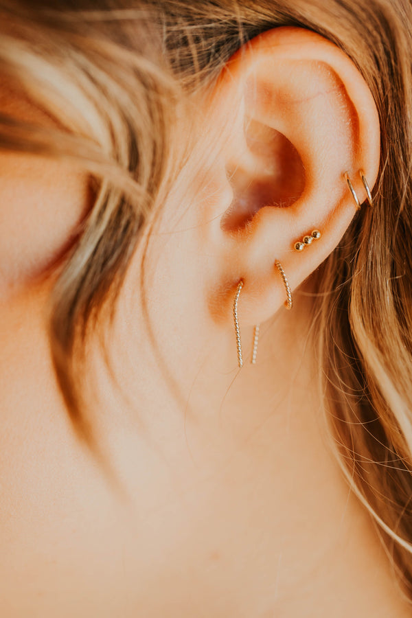 Twisted Tiny Horseshoe Earrings