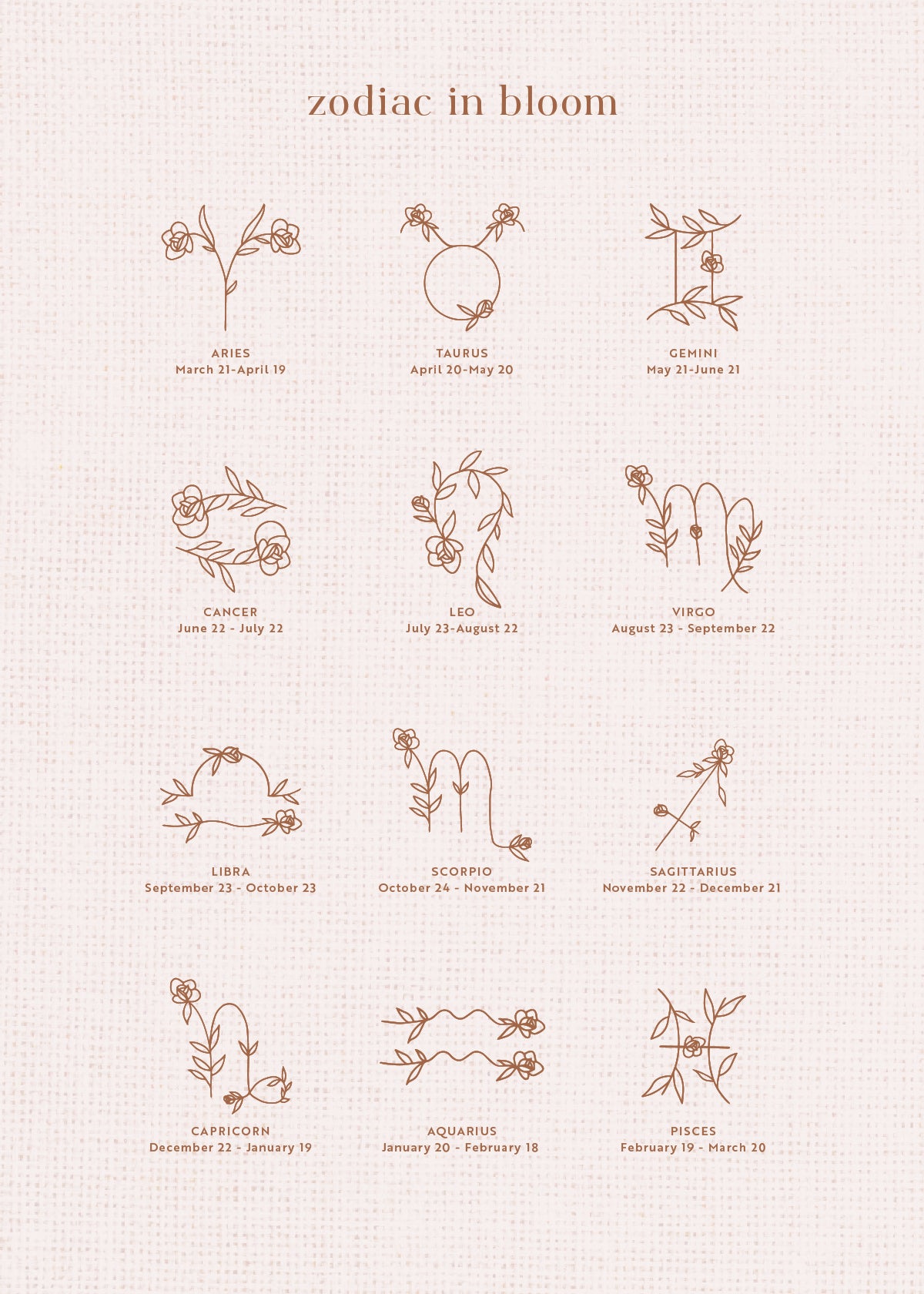 Taurus In Bloom Zodiac Necklace Hello Adorn