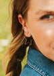 Hello Adorn Star Threader Earrings styled on a model for everyday wear.