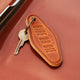 Rear View Leather Keychain