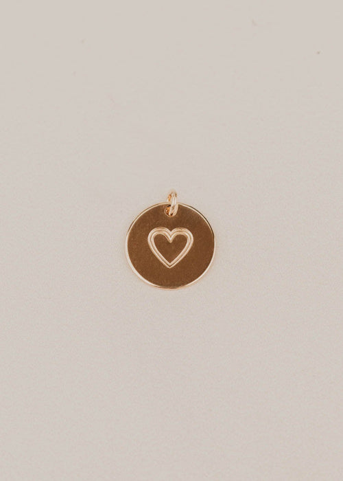 Evie Heart Stamp Charm