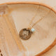 Gold Hello Adorn Mental Health necklace with circular pendants and meaning charms