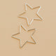 Hello Adorn Star Threader Earrings in Sterling Silver shown flat with a polished background.