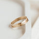 Gold statement ring in cigar band hammered ring style by Hello Adorn.