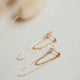 A pair of drop earrings created by Hello Adorn to create double chain earrings in the Skyla Double Annex design, a great pair of statement earrings.
