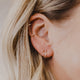 Tiny Twist Earring – 4mm + 10mm