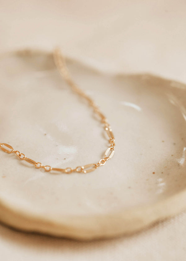 A beautiful dainty lace chain bracelet in 14kt Gold Fill.