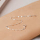 A Sterling Silver chain bracelet featuring a lace pattern design.