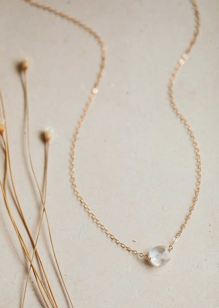 Moonstone Cushion Necklace